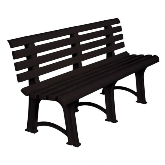 ATENA Παγκάκι Κήπου-Βεράντας, PP Ανθρακί 150x73x51cm