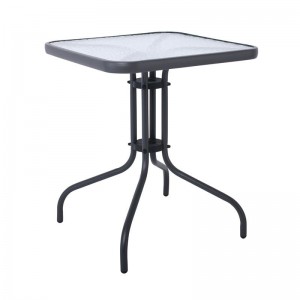 BALENO Τραπέζι 60x60cm Μεταλλικό Γκρι