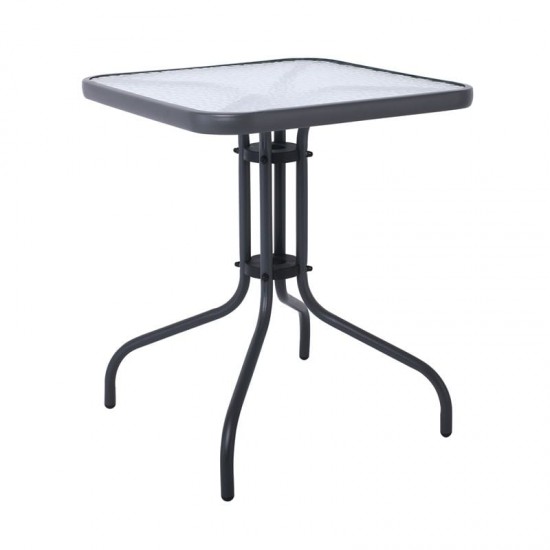 BALENO Τραπέζι 60x60cm Μεταλλικό Γκρι