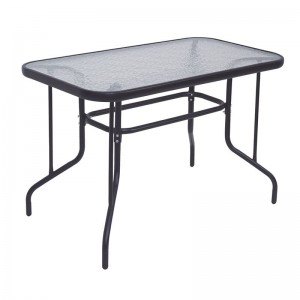 BALENO Τραπέζι Κήπου Βεράντας, Μέταλλο Βαφή Ανθρακί 110x60x71cm