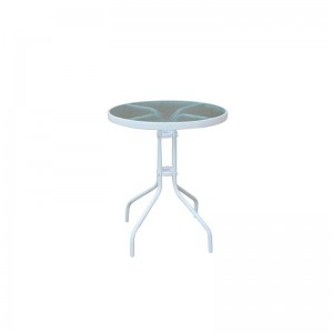 BALENO ΤΡΑΠΕΖΙ ΜΕΤΑΛΛΟ ΒΑΦΗ ΑΣΠΡΟ - ΓΥΑΛΙ TEMPERED 