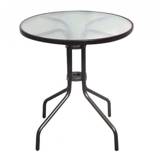 BALENO ΤΡΑΠΕΖΙ ΜΕΤΑΛΛΟ ΒΑΣΗ ΚΑΦΕ - ΓΥΑΛΙ TEMPERED