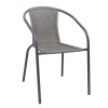 BALENO-W Πολυθρόνα Στοιβαζόμενη, Μέταλλο Βαφή Ανθρακί, Wicker Mixed Grey 52x60x72cm