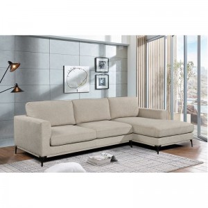 BANCO Καναπές Σαλονιού - Καθιστικού, Γωνία Αναστρέψιμος Ύφασμα Μπεζ 300x170x105cm