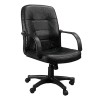 BF1300 Πολυθρόνα Γραφείου PU Μαύρο 57x64x90/100cm