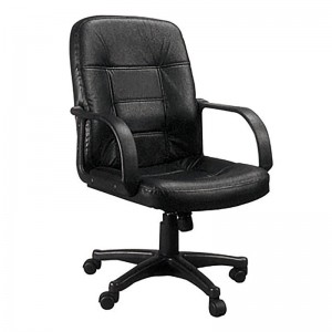 BF1300 Πολυθρόνα Γραφείου PU Μαύρο 57x64x90/100cm