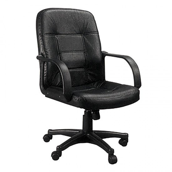 BF1300 Πολυθρόνα Γραφείου PU Μαύρο 57x64x90/100cm