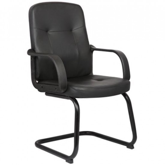 BF1300V Πολυθρόνα Γραφείου Επισκέπτη, Pu Μαύρο 57x59x95cm