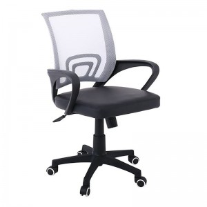 BF2101-P ΠΟΛΥΘΡΟΝΑ ΓΡΑΦΕΙΟΥ ΜΕ ΑΝΑΚΛΙΣΗ ΒΑΣΗ NYLON, MESH ΓΚΡΙ ΜΑΥΡΟ PU  