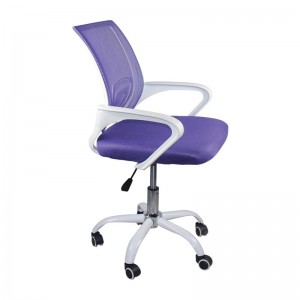 BF2101-SC ΠΟΛΥΘΡΟΝΑ ΓΡΑΦΕΙΟΥ ΧΩΡΙΣ ΑΝΑΚΛΙΣΗ ΜΕΤΑΛΛΙΚΗ ΒΑΣΗ ΑΣΠΡΟ, ΥΦΑΣΜΑ ΜΩΒ MESH 