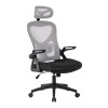 BF3050 Πολυθρόνα Γραφείου- Διευθυντή, Mesh Μαύρο-Γκρι, Μπράτσα up-down 63x63x118/128cm