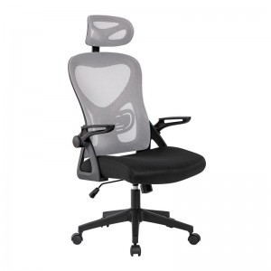 BF3050 Πολυθρόνα Γραφείου- Διευθυντή, Mesh Μαύρο-Γκρι, Μπράτσα up-down 63x63x118/128cm
