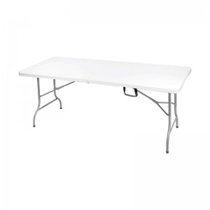 BLOW Τραπέζι Συνεδρίου - Catering Πτυσσόμενο (Βαλίτσα), HDPE Άσπρο, Μέταλλο Βαφή Γκρι 180x75x74cm