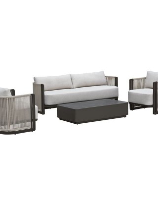 BOSTON Living Set Σαλόνι Καθιστικό Κήπου - Βεράντας Alu Ανθρακί - Μπεζ BOSTON Living Set Σαλόνι Καθιστικό Κήπου - Βεράντας Alu Ανθρακί - Μπεζ