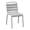 BRIO Καρέκλα Στοιβαζόμενη Μέταλλο Βαφή Cool Grey 4C 48x59x79cm