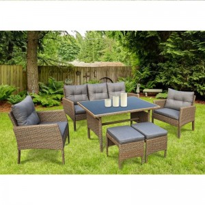 CALIFORNIA ΣΑΛΟΝΙ - ΤΡΑΠΕΖΑΡΙΑ - ΠΟΛΥΘΡΟΝΕΣ - ΣΑΚΜΠΟ ΜΕΤΑΛΛΟ, WICKER ΦΥΣΙΚΟ 