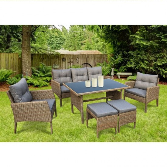 CALIFORNIA ΣΑΛΟΝΙ - ΤΡΑΠΕΖΑΡΙΑ - ΠΟΛΥΘΡΟΝΕΣ - ΣΑΚΜΠΟ ΜΕΤΑΛΛΟ, WICKER ΦΥΣΙΚΟ