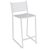 CAPRICE Σκαμπό BAR με Πλάτη, Στοιβαζόμενο, Μέταλλο Βαφή Άσπρο 43x50x74/102cm