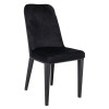 CASTER Καρέκλα Τραπεζαρίας Κουζίνας, Μέταλλο Βαφή Μαύρο Ύφασμα Velure Μαύρο 45x60x89cm