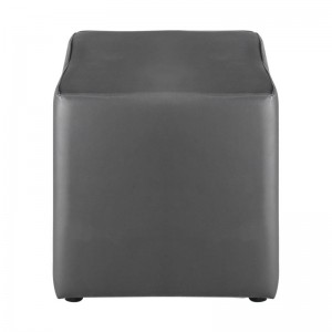 CLUB ΣΚΑΜΠΟ PU ΓΚΡΙ  37x37x42cm