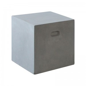 CONCRETE CUBIK ΣΚΑΜΠΟ CEMENT GREY 37x37cm 