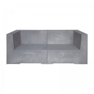CONCRETE ΚΑΝΑΠΕΣ 2ΘΕΣΙΟΣ CEMENT GREY  160x83x65cm