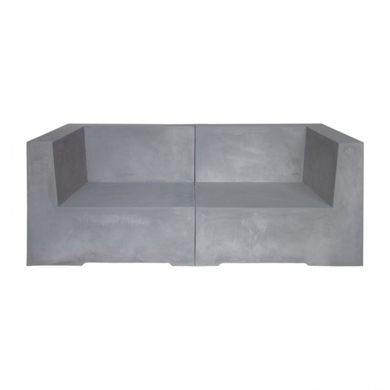 CONCRETE ΚΑΝΑΠΕΣ 2ΘΕΣΙΟΣ CEMENT GREY  160x83x65cm
