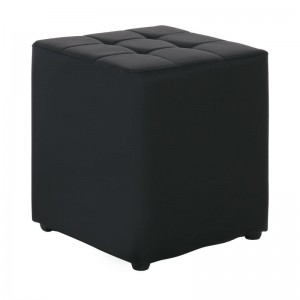 CONY Σκαμπό Βοηθητικό, PU Μαύρο 37x37x42cm