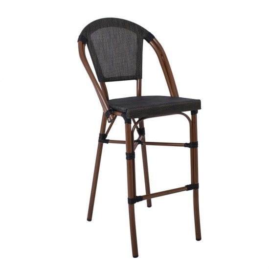 COSTA ΣΚΑΜΠΟ BAR ΑΛΟΥΜΙΝΙΟ ΚΑΡΥΔΙ, TEXTILENE ΜΑΥΡΟ