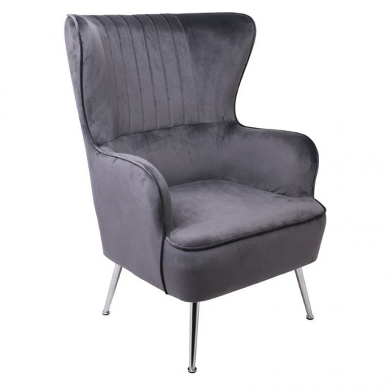 CROMA ΠΟΛΥΘΡΟΝΑ ΥΦΑΣΜΑ VELURE ΓΚΡΙ