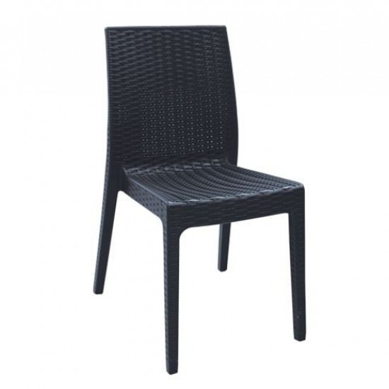 DAFNE ΚΑΡΕΚΛΑ ΠΛΑΣΤΙΚΗ ΑΝΘΡΑΚΙ  (Rattan Look)