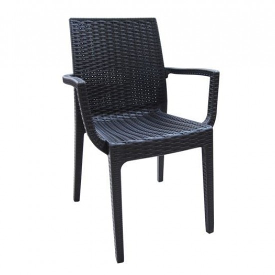 DAFNE ΠΟΛΥΘΡΟΝΑ ΠΛΑΣΤΙΚΗ ΑΝΘΡΑΚΙ  (Rattan Look)