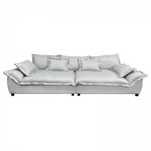 DARBY Kαναπές Σαλονιού - Καθιστικού 4Θέσιος, Ύφασμα Nabuk Grey Stone 319x110x94cm