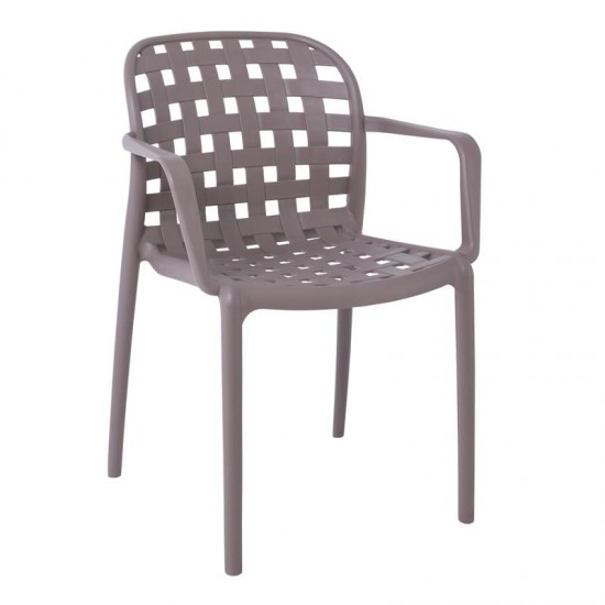 DENON ΠΟΛΥΘΡΟΝΑ PP MOCHA 58x57x82cm