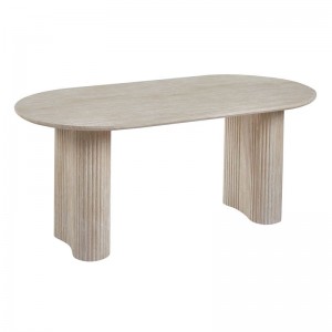 DIAZ Τραπέζι Τραπεζαρίας, ΜDF Απόχρωση Natural Stone 180x90x76cm