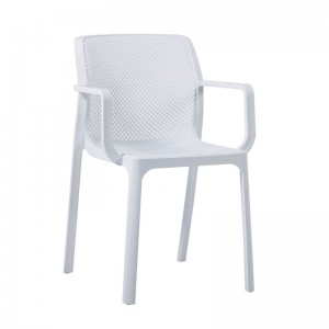 DORIAN Πολυθρόνα Kήπου Βεράντας PP-UV Άσπρο 54x55x83cm