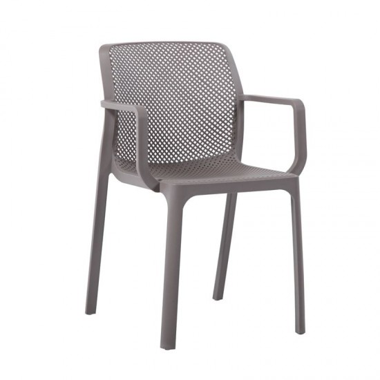 DORIAN Πολυθρόνα Κήπου Βεράντας PP-UV Sand Beige 54x55x83cm