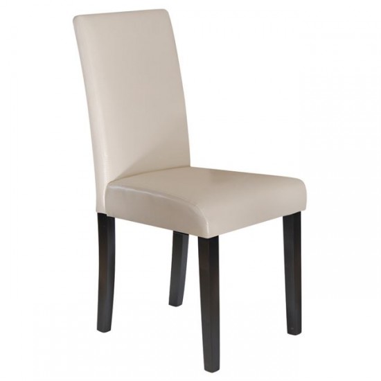 MALEVA-L Καρέκλα PU Ivory - Wenge 42x56x93cm