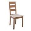 MILLER Καρέκλα Οξιά Honey Oak, PVC Εκρού 45x52x97cm