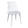 LAVIDA Καρέκλα Τραπεζαρίας Κουζίνας, Μέταλλο Βαφή Λευκό PP Άσπρο 43x48x77cm