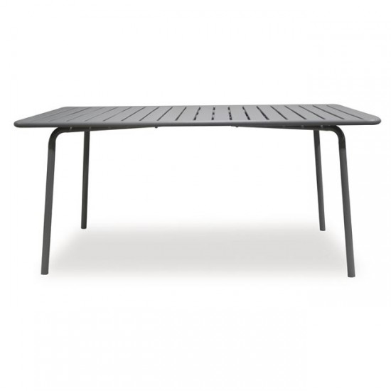 BRIO Slat Τραπέζι Κήπου - Βεράντας, Μέταλλο Βαφή Cool Grey 4C 160x90x73cm
