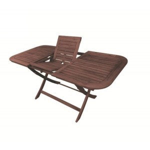 EASY Τραπέζι Επεκτ/νο Πτυσ/νο Ξύλο Acacia 120+40x80x74cm