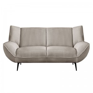 EMERALD Καναπές 2-θέσιος Σαλονιού - Καθιστικού, Ύφασμα Κοτλέ Μπεζ 172x88x82cm