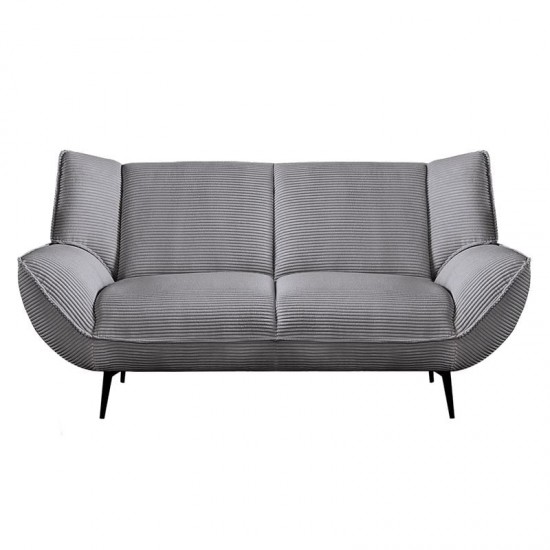 EMERALD Καναπές 2-θέσιος Σαλονιού - Καθιστικού, Ύφασμα Κοτλέ Γκρι 172x88x82cm