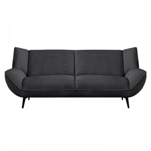 EMERALD Καναπές 3-θέσιος Σαλονιού - Καθιστικού, Ύφασμα Κοτλέ Ανθρακί 212x88x82cm