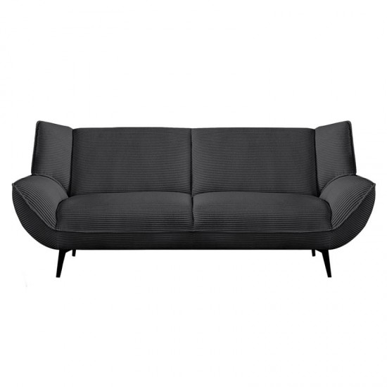 EMERALD Καναπές 3-θέσιος Σαλονιού - Καθιστικού, Ύφασμα Κοτλέ Ανθρακί 212x88x82cm