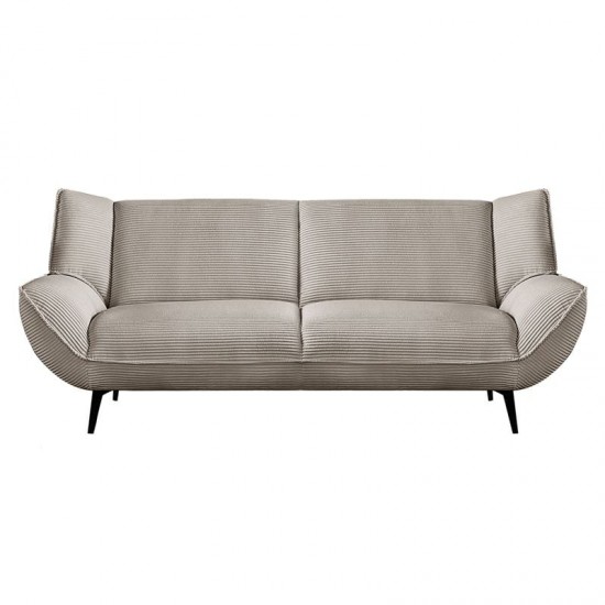 EMERALD Καναπές 3-θέσιος Σαλονιού - Καθιστικού, Ύφασμα Κοτλέ Μπεζ 212x88x82cm