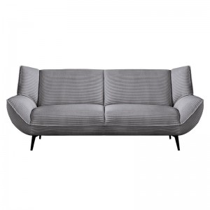 EMERALD Καναπές 3-θέσιος Σαλονιού - Καθιστικού, Ύφασμα Κοτλέ Γκρι 212x88x82cm