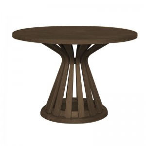 FABIO Τραπέζι Τραπεζαρίας, MDF Απόχρωση Καρυδί Φ120x75cm