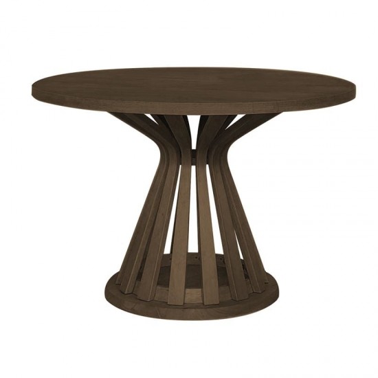 FABIO Τραπέζι Τραπεζαρίας, MDF Απόχρωση Καρυδί Φ120x75cm